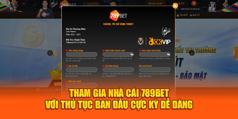 Tham gia nhà cái 789BET với thủ tục ban đầu cực kỳ dễ dàng